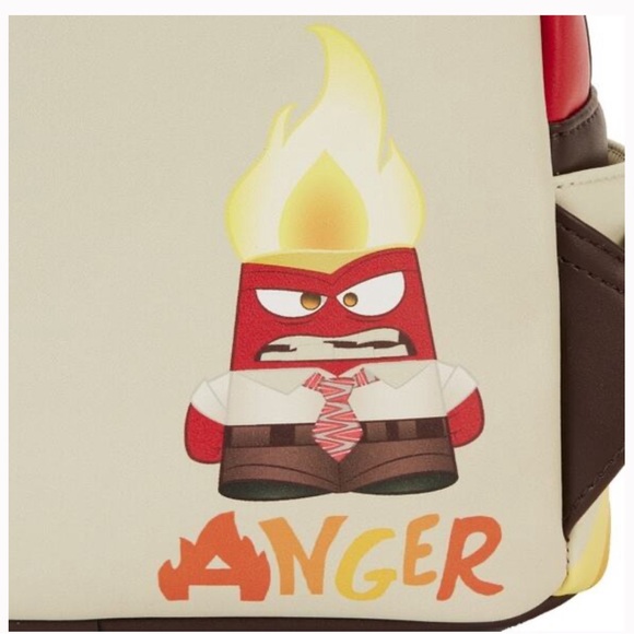 Disney / Pixar Inside Out Exclusive Anger Cosplay Light Up Glow Mini Backpack - Picture 4 of 6